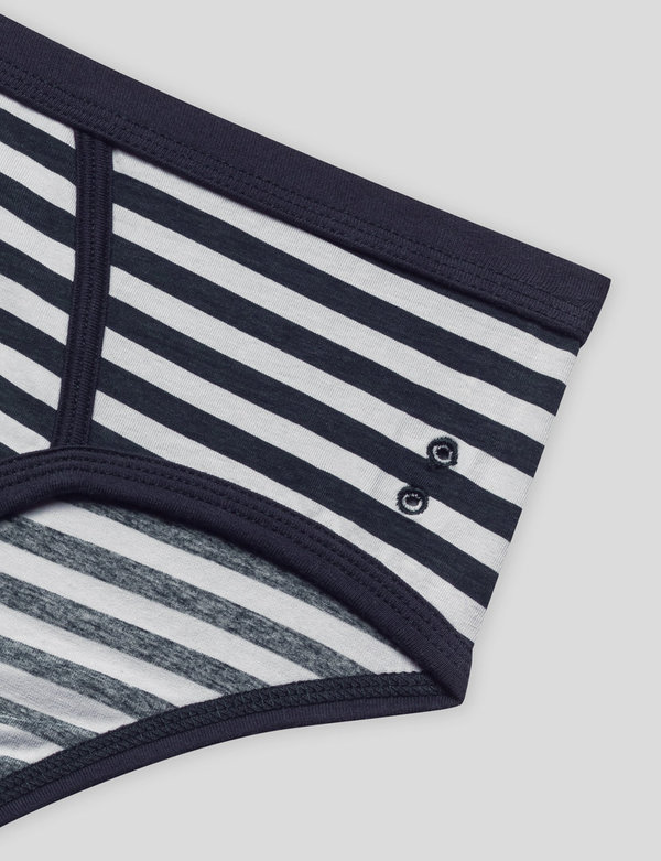 Y-Front Briefs Stripes Navy/White - RD ESSENTIALS de Ron Dorff